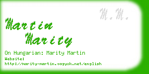 martin marity business card